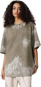 T-shirt vintage pour homme, coupe oversize unisexe, style streetwear, t-shirts athlétiques, personnalisables avec logo imprimé, t-shirts imprimés effet neige - Product Image 3