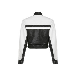Top Women's Fashion <b>Gothic</b> Style Motorcycle <b>Jacket</b> Custom Stand Collar Design Short Length Winter Genuine Nappa Leather - Product Image 2