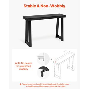 Consolle Moderna da 46 Pollici in Legno con Piano in Marmo, Tavolo Rettangolare Lungo e Stretto per Ingresso/Soggiorno - Product Image 6