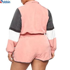 Ensemble court personnalisé pour femme, style streetwear, respirant, coupe-vent, grande taille, en nylon léger imprimé, pour le printemps et l'été - Product Image 5