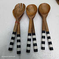 Ensemble de Cuillères en Bois d'Acacia Nouveau Design, Vente en Gros d'Ustensiles de Cuisine Faits à la Main, Soupe, Café, Thé, Miel, Dessert, Cuillère en Bois d'Acacia