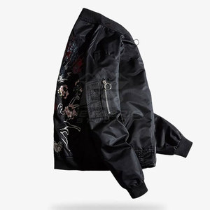 Ropa de estilo urbano de alta calidad, chaqueta Sukajan con bordado premium, tela ligera, ajuste cómodo para uso diario. - Product Image 6