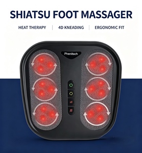 Foot Spa Air Compression 6 Heads 3D Shiatsu Heat Deep Kneading Massager USB Rechargeable 15-Min <b>Timer</b> CE Certified Home/Office - Product Image 3