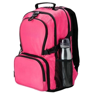 Mochila de Animadoras Personalizada Rosa Intenso con Ribete Negro, Múltiples Bolsillos, Correa con Hebilla, Bolsa para Equipo, Logotipo Personalizado, OEM - Product Image 2