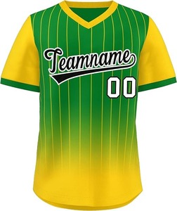 Maillot de baseball personnalisé à col en V, chemises de sport à rayures style hip-hop, nom et numéro personnalisés pour hommes/femmes/jeunes - Product Image 1