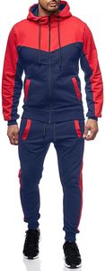 Nouveau design 2026 : Survêtement à capuche pour homme |   Ensemble de jogging bicolore tendance |   Vêtements de sport printemps-automne pour activités de plein air - Product Image 6