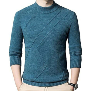 Suéter de Punto Personalizado para Hombre de NURJENNA INDUSTRIES, Cuello Redondo, 100% Lana Gruesa, Antipilling, Transpirable, para Invierno - Product Image 4
