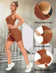 Ropa de entrenamiento de lujo con logotipo personalizado para mujer, ropa deportiva para gimnasio, ropa activa, pantalones de cintura alta, conjuntos de Yoga - Product Image 4