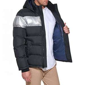 Veste d'hiver matelassée pour hommes pour commandes en gros avec logo personnalisable, prix de gros, veste à bulles imperméable - Product Image 1