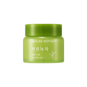 Crema Hidratante Suave de Té Verde Nature Republic Young en Botella para Piel Sensible - Product Image 1