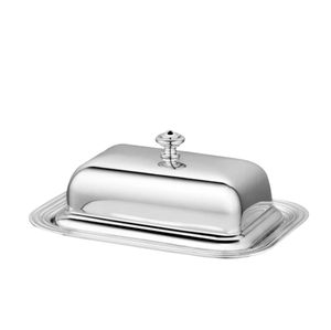 Plateau à fromage durable, élégant, en acier inoxydable, avec couvercle métallique moderne, pour servir le beurre - Product Image 2