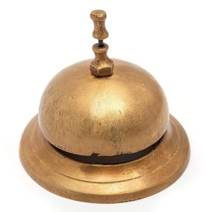 Cloche de table artisanale en laiton vintage pour la décoration intérieure, la méditation, la prière, la décoration de bureau, cloche à main en laiton massif de style antique - Product Image 1