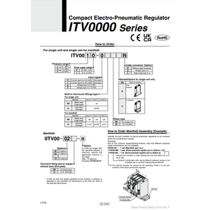 Régulateur électropneumatique compact SMC ITV0010-0N pièces pneumatiques - Product Image 2