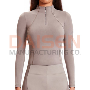 Women Equestrian <b>Base</b> <b>Layer</b> Breathable Horse Riding Show Shirt <b>Long</b> <b>Sleeve</b> Comfortable Stretch Top OEM Factory Supply - Product Image 4