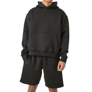 Conjunto Deportivo Personalizado de 2 Piezas para Hombre, Sudadera Holgada de Algodón y Pantalones Cortos Deportivos, Ropa Deportiva Informal Personalizada - Product Image 4