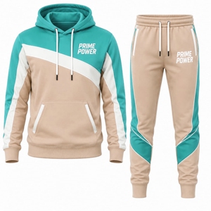 <b>Prime</b> Power Tracksuit Set Hoodie Joggers Color Blocking Casual Sportswear Unisex Adult Autumn Wear Direct Factory Supplier - Product Image 1