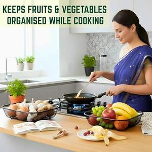 Strong Industrial Metal Eco-friendly Vintage Geometric Storage <b>Basket</b> <b>Large</b> Capacity Multi-Purpose Closet Organizer - Product Image 3