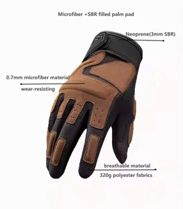 Gants de moto en cuir pour homme, protection carbone, écran tactile, coupe-vent, pour sport adulte - Grande Vente - Product Image 3