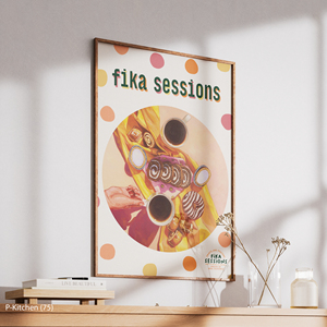Arte de pared navideño, póster con ilustración de mesa de café Fika, decoración de pared de cafetería acogedora, impresión en lienzo - Product Image 3