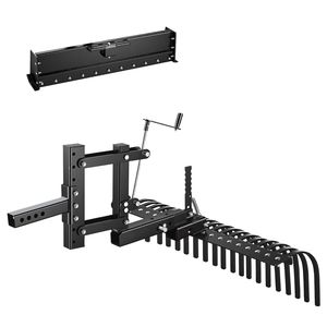 Rastrello Paesaggistico Trainabile da 42 Pollici con Lama a 3 Punti e Leva di Sollevamento per ATV, UTV e Trattori da Giardino Categoria 1, in Acciaio Resistente - Product Image 1