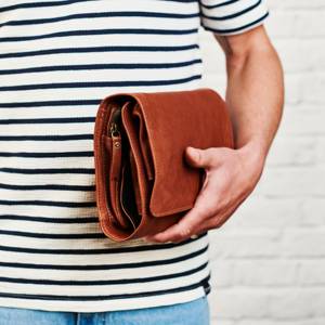 Stylish Leather Toiletry <b>Bag</b> Travel Wash <b>Bag</b> <b>Men</b> Cosmetic Organizer Shaving Storage Dopp Kit LTB-0110 - Product Image 1