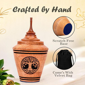 Luxury Rosewood Funeral Urn Supplier Handmade Wooden Keepsake Urn Set Wooden Ashes Urn with Decorative Inlay by AYAANS - Product Image 5