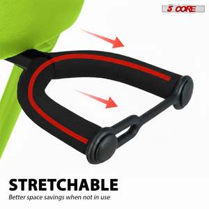 5Core Heavy Duty Foldable <b>Padded</b> Guitar <b>Stool</b> with Built-in Foot Rest and Stand - Product Image 6