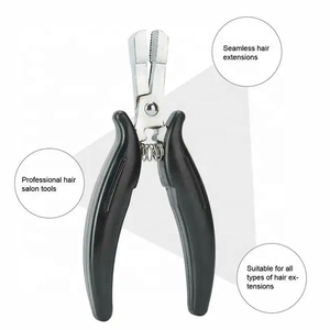 Pince à cheveux en acier inoxydable de haute qualité à maintien robuste pour l'application et le retrait des extensions de cheveux à la kératine - Product Image 2