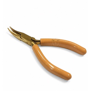 Alicates Profesionales de Punta Curva con Acabado Dorado para Joyería, Abalorios y Manualidades - Product Image 1