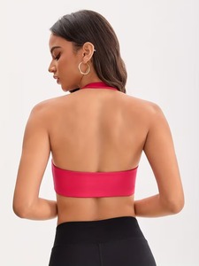 Soutien-gorge de sport sans fil à maintien élevé, écologique, antichoc, push-up, sans couture, respirant, pour l'entraînement - Product Image 3