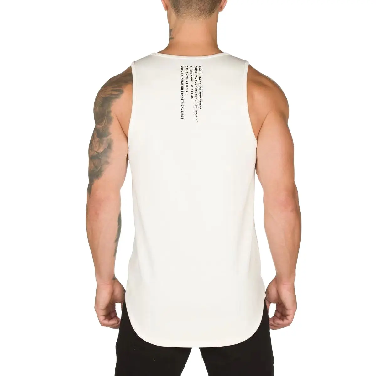 European and American popular sports vest New breathable sleeveless vest Running loose stretch casual fitness clothes