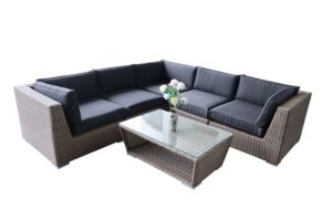 PRSF-092 moderne luxe Double canapé ensemble teck jardin rotin osier tissage pour hôtels villas extérieur patio arrière-cour salle à manger - Product Image 2