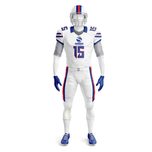 Uniforme de football américain le plus populaire, design OEM, 100% polyester, léger, séchage rapide et respirant, coupe ajustée - Product Image 2