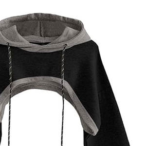 Sudaderas cortas personalizadas con logo para mujer, hechas en Pakistán, de buena calidad, bajo precio, transpirables y antipilling. - Product Image 5