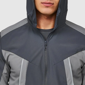 Chándal con Capucha para Hombre, Manga Larga, Bloques de Color, Estilo Deportivo Casual, Otoño, Corte Regular, Bolsillos Laterales, Transpirable, Cierre de Cremallera - Product Image 6