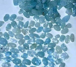 Cabujón de Aguamarina Natural de Brasil, Gema Semipreciosa Suelta para Joyería, Producto a Granel, Forma Personalizable - Product Image 3