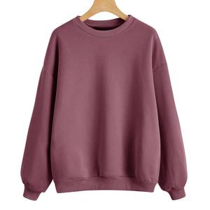 Sweat-shirt court à col rond en coton biologique pour femme, doux et léger, style streetwear, fabrication directe usine, OEM - Product Image 2