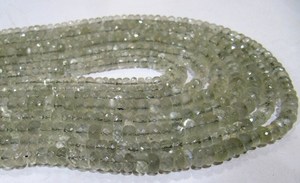 Cuentas facetadas de piedra lunar de Ceilán natural, forma rondelle, 5 mm, hebra de 7 pulgadas de largo - Product Image 6