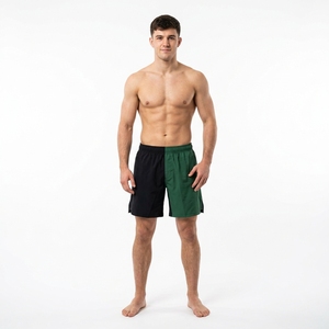 ออกแบบกางเกงมวย MMA สไตล์ของคุณเอง พิมพ์ลายโลโก้ด้านหน้า ระบายอากาศ แห้งเร็ว ผ้าโพลีเอสเตอร์ 100% 180 กรัม มวยไทย - Product Image 1