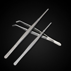 Juego de 2 Pinzas Quirúrgicas Ametrina de Acero Inoxidable Multiusos con Punta Recta para Cejas, Opciones Curvas Personalizadas, Reutilizables - Product Image 2