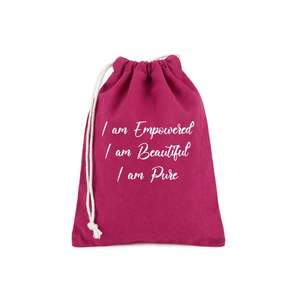 Sac en toile de coton léger et écologique Amana Textiles avec cordon de serrage, rubans/cordes, logo personnalisé, vente en gros pour la vente au détail - Product Image 1
