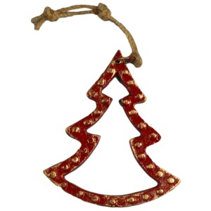 Árbol de Navidad Colgante con Diseño Pintado y Acabado Metálico Sólido para Decoración del Hogar - Product Image 1