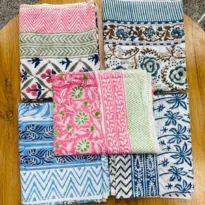 Solid Pattern Indian Block Print Cotton 72 inches <b>Sarong</b> Handcrafted Cotton <b>Wrap</b> Skirt, Ethical Cotton Scarf - Product Image 1