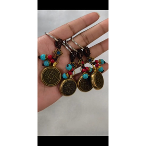 Latest Lucky <b>Rotating</b> Coin Keychain Feng Shui Crystals Healing Stones Fashion Trends Keychain For Daily Usage - Product Image 3