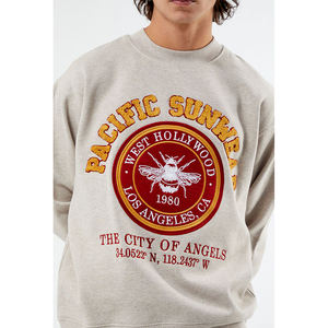 Sweat-shirts à manches longues pour hommes en coton 100% avec poche, broderie personnalisée écologique, vente en gros, hiver - Product Image 2