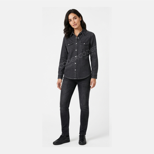 Camisas Vaqueras de la Mejor Calidad y Más Vendidas / Camisas Vaqueras de Mujer con Botones Completos, Diseño Personalizado OEM, Nueva Moda - Product Image 4