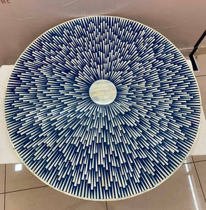 Una fusión de arte y función, mesas de centro con incrustaciones de hueso únicas - Product Image 2