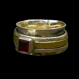 Party Wear 925 Sterling Silver Gold Plated Jewelry <b>Garnet</b> Gemstone Women Wear Classic <b>Ring</b> - Product Image 4