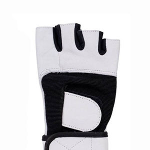 Gants de cyclisme unisexes d'hiver en cuir avec paume antidérapante, rembourrage en gel absorbant les chocs, design demi-doigts, fermeture auto-agrippante - Product Image 3