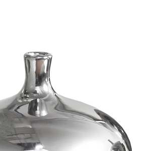 Vases de table modernes en verre soufflé craquelé, grand format, transparents, avec supports en fonte de luxe et finition laiton doré faite à la main, vente en gros - Product Image 4